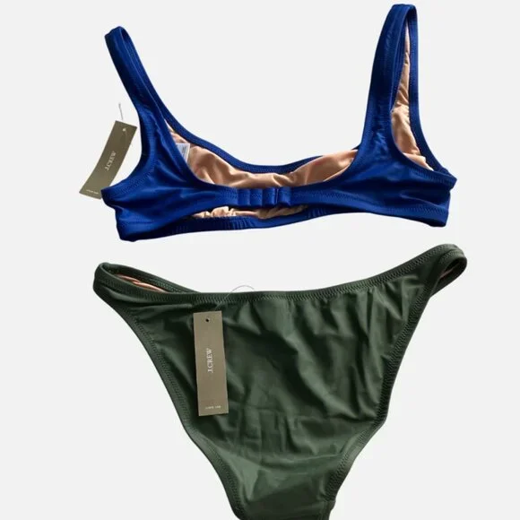 J.Crew Swim Bikini Set S Small - scoop-neck top - high-leg bottom S - Picture 6 of 8